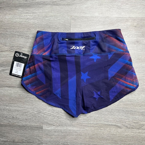 ZOOT Women's Ltd 3" Running Shorts - Limited Edition, Red White Blue, USA - XS - Picture 3 of 15